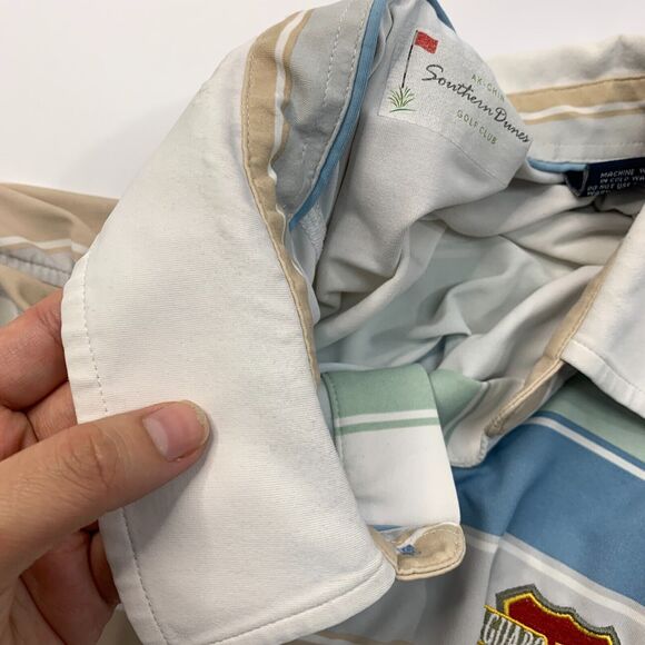 Southern Dunes Golf Club Polo Shirt Mens L Large Striped Saguaro Amateur Tourney - Picture 11 of 13